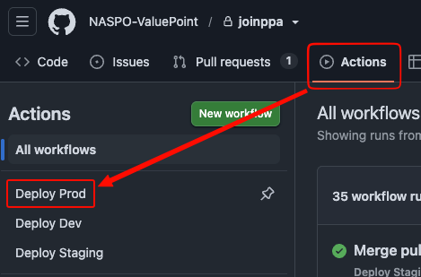 Manual Deploy Prod